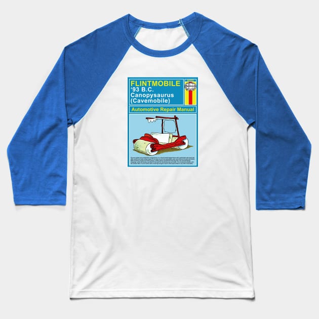 Flintmobile Auto Repair Manual Baseball T-Shirt by Alema Art